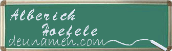 Alberich Hoefele Visitenkarte